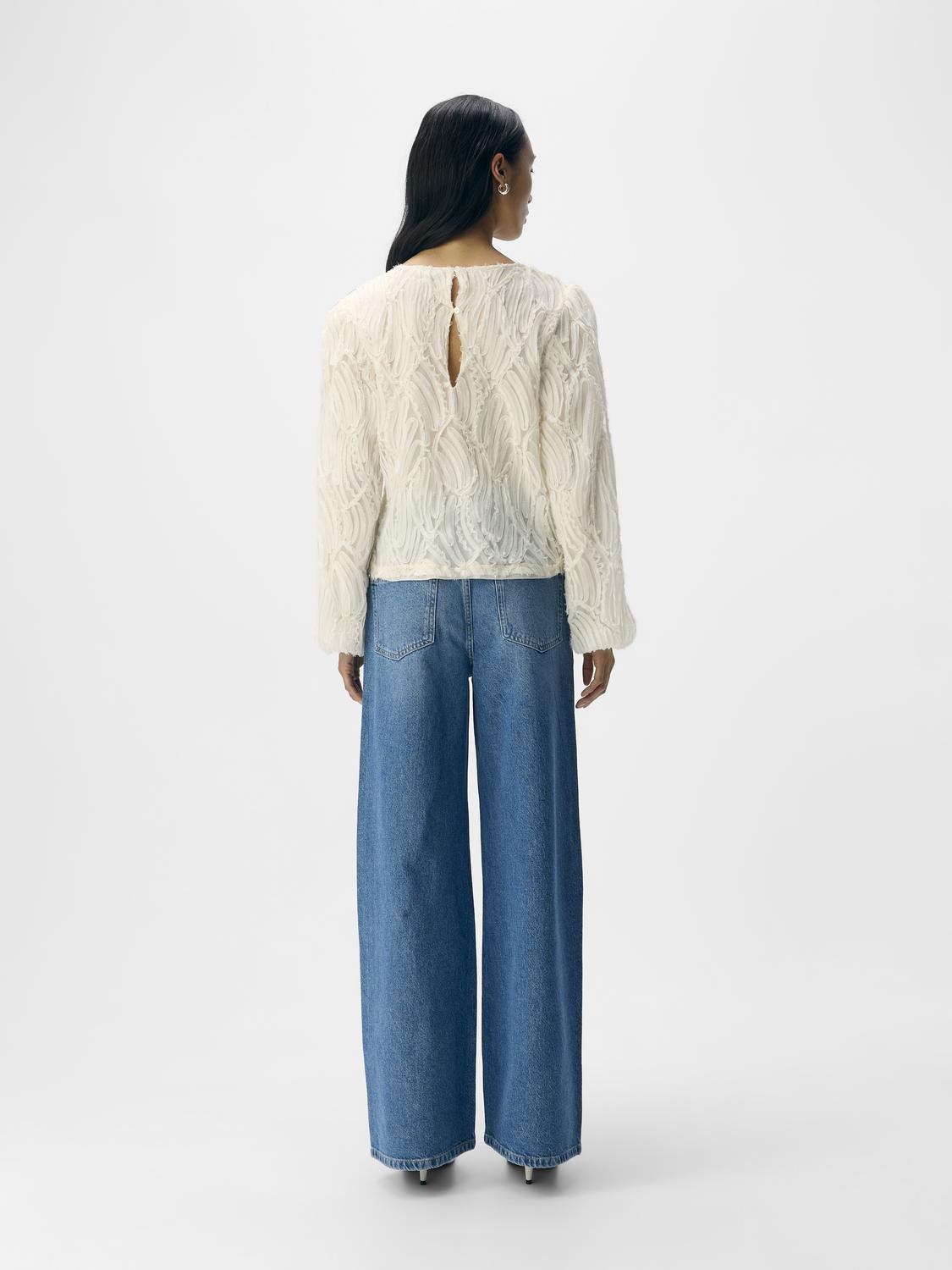 OBJLUCIE Top - White Sand - VERO MODA & VILA Bergvik